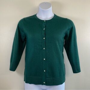 Berkley Jensen Green Lurex Cardigan NWT - size XL